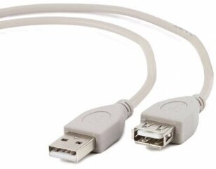 Kabelis Gembird USB Male - USB Female 3m White цена и информация | Кабели для телефонов | 220.lv