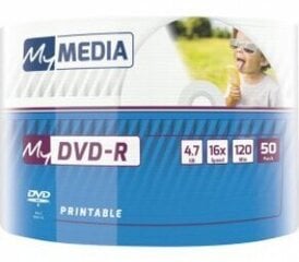 MyMedia DVD-R 50pack Printable cena un informācija | Vinila plates, CD, DVD | 220.lv