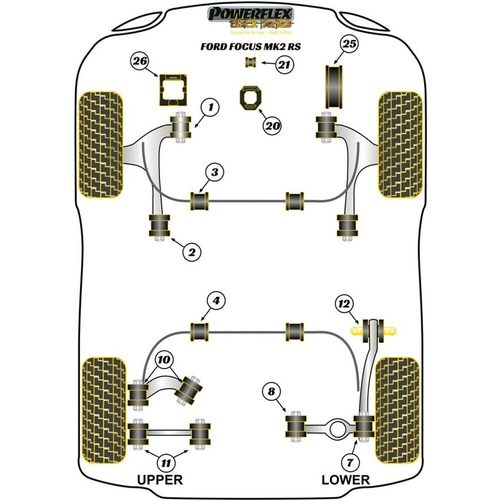 Silentblock Powerflex PFF19-1203-24 (2 pcs) 24 mm cena un informācija | Auto piederumi | 220.lv