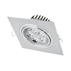 Iebūvējamais kvadrāts metāls LED gaismeklis "LENS" 5W cena un informācija | Iebūvējamās lampas, LED paneļi | 220.lv