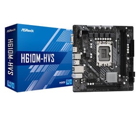 ASRock H610M-HVS - mātesplate - micro ATX - LGA1700 ligzda - H610 cena un informācija | Mātesplates | 220.lv