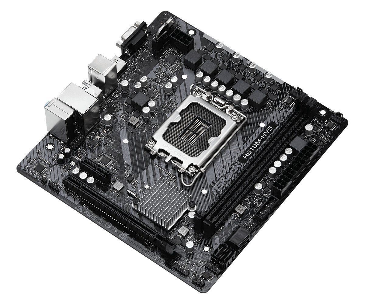 ASRock H610M-HVS - mātesplate - micro ATX - LGA1700 ligzda - H610 cena un informācija | Mātesplates | 220.lv