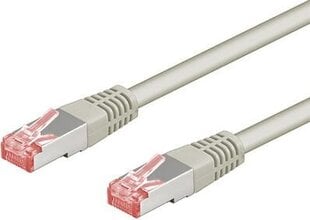 Savienojuma kabelis CAT6 0,25 m, pelēks cena un informācija | Kabeļi un vadi | 220.lv