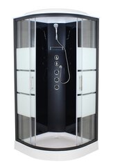Hidromasāžas dušas kabīne GEMA 80 Black Jet cena un informācija | Hidromasāžas dušas kabīnes | 220.lv