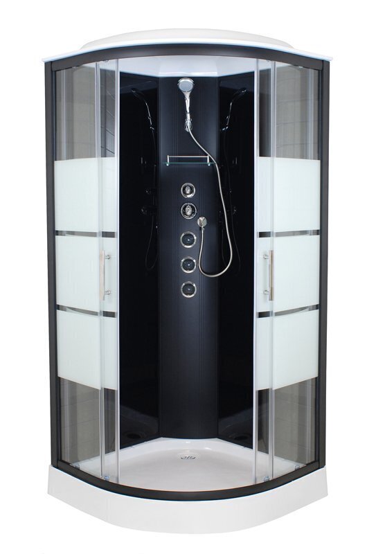 Hidromasāžas dušas kabīne GEMA 80 Black Jet цена и информация | Hidromasāžas dušas kabīnes | 220.lv