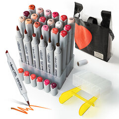 Двусторонние маркеры ARRTX Oros, 24 цвета, красные оттенки цена и информация | Принадлежности для рисования, лепки | 220.lv
