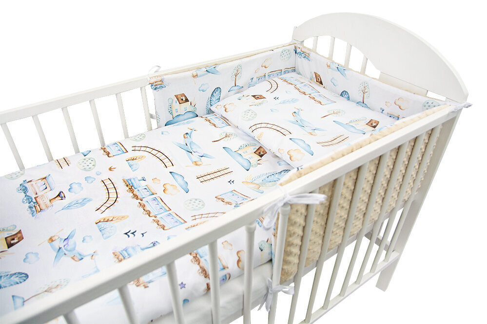 Gultas veļa MINKY 120x90 MyBaby, 5 daļas цена и информация | Bērnu gultas veļa | 220.lv