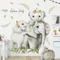 Sienas uzlīme bērniem - Laimīga ziloņu ģimene cena un informācija | Dekoratīvās uzlīmes | 220.lv