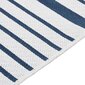 vidaXL paklājs, balts ar zilām svītrām, 120x180 cm, kokvilna cena un informācija | Paklāji | 220.lv