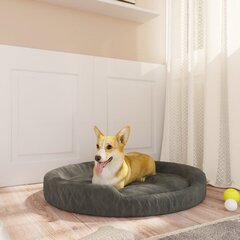 vidaXL suņu gulta, tumši pelēka, 70x55x23 cm, plīšs cena un informācija | Suņu gultas, spilveni, būdas | 220.lv