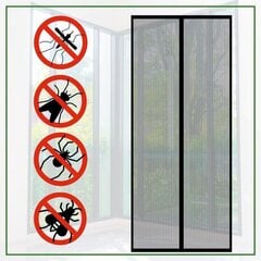 Durvju moskītu tīkls ar magnētiem, 210X100 цена и информация | Москитные сетки | 220.lv
