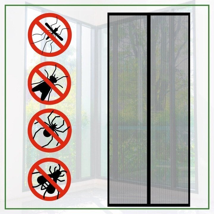 Durvju moskītu tīkls ar magnētiem, 210X100 cena un informācija | Moskītu tīkli | 220.lv