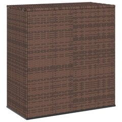 vidaXL dārza spilvenu kaste, 100x49x103,5 cm, brūna PE rotangpalma цена и информация | Уличные контейнеры, контейнеры для компоста | 220.lv