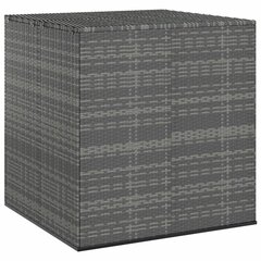 vidaXL dārza spilvenu kaste, 100x97,5x104 cm, pelēka PE rotangpalma цена и информация | Уличные контейнеры, контейнеры для компоста | 220.lv