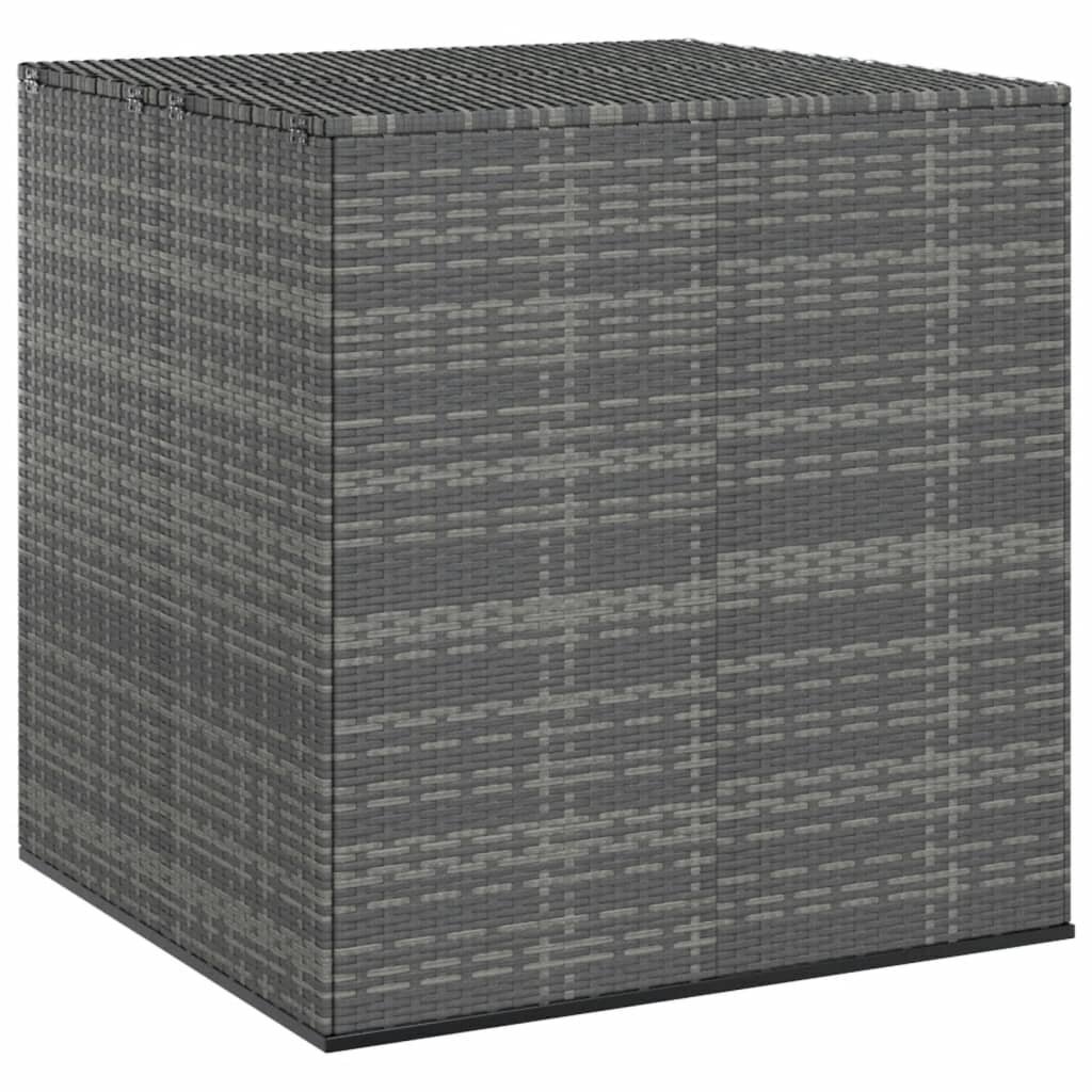 vidaXL dārza spilvenu kaste, 100x97,5x104 cm, pelēka PE rotangpalma cena un informācija | Komposta kastes un āra konteineri | 220.lv