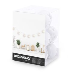LED virtenes bumbuļi DecoKing, 1.5 m, 10, balti cena un informācija | Ziemassvētku dekorācijas | 220.lv
