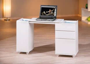 Transformējams datora galds - kumode Laptop Office, balts цена и информация | Компьютерные, письменные столы | 220.lv