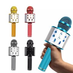 Bezvadu mikrofons ar FM uztvērēju, zils cena un informācija | Mikrofoni | 220.lv