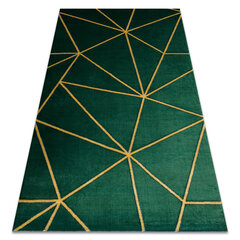 Paklājs EMERALD ekskluzīvs 1013 glamour, stilīgs ģeometriskas pudele zaļa / zelts cena un informācija | Paklāji | 220.lv