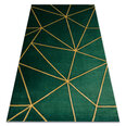Paklājs EMERALD ekskluzīvs 1013 glamour, stilīgs ģeometriskas pudele zaļa / zelts