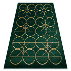 Paklājs EMERALD ekskluzīvs 1010 glamour, stilīgs aprindās pudele zaļa / zelts cena un informācija | Paklāji | 220.lv
