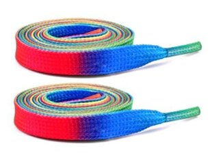 Разноцветные плоские шнурки 8 мм 100 см, цвет 1 цена и информация | Для ухода за обувью и одеждой | 220.lv