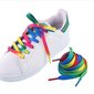 Krāsainas plakanas kurpju šņores 8 mm 120 cm, krāsa 1 цена и информация | Līdzekļi apģērbu un apavu kopšanai | 220.lv