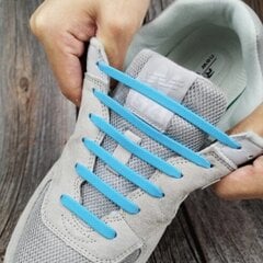 Silikona elastīgas kurpju šņores 12 gab., sarkanas cena un informācija | Līdzekļi apģērbu un apavu kopšanai | 220.lv