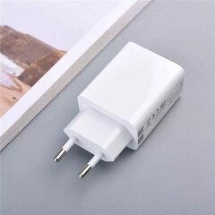 Зарядное устройство с разъемом USB, Белого цвета цена и информация | Кабели для телефонов | 220.lv