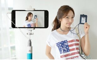 Teleskopiskā nūja pašportretam, zaļa цена и информация | Моноподы для селфи («Selfie sticks») | 220.lv