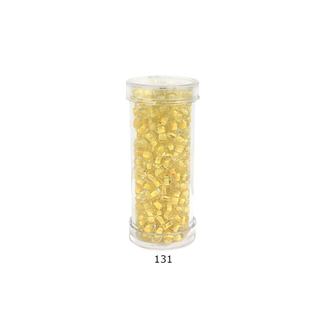 Stikla apaļas krelles 6/0 RainBow® plastmasas tūbiņā 25 g, krāsa 131 cena un informācija | Rotu veidošana, pērļošana | 220.lv