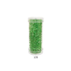 Stikla apaļas krelles 6/0 RainBow® plastmasas tūbiņā 25 g, krāsa 135 cena un informācija | Rotu veidošana, pērļošana | 220.lv