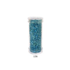 Stikla apaļas krelles 6/0 RainBow® plastmasas tūbiņā 25 g, krāsa 136 cena un informācija | Rotu veidošana, pērļošana | 220.lv