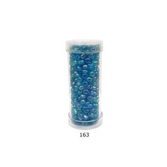 Stikla apaļas krelles 6/0 RainBow® plastmasas tūbiņā 25 g, krāsa 163 cena un informācija | Rotu veidošana, pērļošana | 220.lv