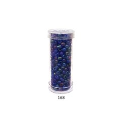 Stikla apaļas krelles 6/0 RainBow® plastmasas tūbiņā 25 g, krāsa 168 cena un informācija | Rotu veidošana, pērļošana | 220.lv
