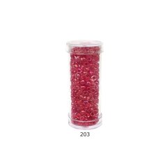 Stikla apaļas krelles 6/0 RainBow® plastmasas tūbiņā 25 g, krāsa 203 cena un informācija | Rotu veidošana, pērļošana | 220.lv