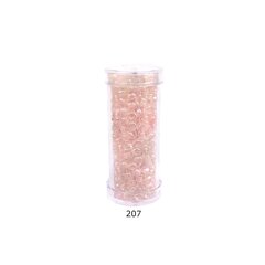 Stikla apaļas krelles 6/0 RainBow® plastmasas tūbiņā 25 g, krāsa 207 cena un informācija | Rotu veidošana, pērļošana | 220.lv