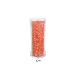Stikla apaļas krelles 6/0 RainBow® plastmasas tūbiņā 25 g, krāsa 2204 cena un informācija | Rotu veidošana, pērļošana | 220.lv