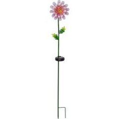 LED Āra gaismeklis uz saules baterijām 0,3W 15x81cm Pink Daisy цена и информация | Уличное освещение | 220.lv