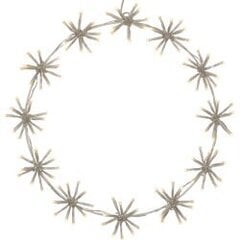 Āra dekors sudraba 50x50cm 120LED Flower Ring цена и информация | Рождественские украшения | 220.lv