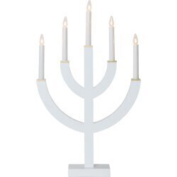 Koka svečturis izliekta veida uz statīva balts 15W 35x59cm Anno cena un informācija | Sveces un svečturi | 220.lv