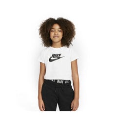 Krekls ar Īsām Piedurknēm Bērniem OLDER KIDS CROPPED Nike DA6925 102 Balts 100% kokvilnas cena un informācija | Krekli, bodiji, blūzes meitenēm | 220.lv