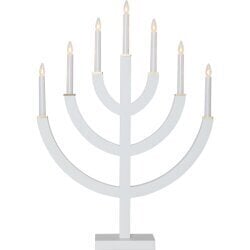 Koka svečturis izliekta veida uz statīva balts 21W 51x71cm Anno cena un informācija | Sveces un svečturi | 220.lv