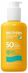 Sauļošanas losjons sejai un ķermenim Biotherm Waterlover Sun Milk SPF50, 200ml cena un informācija | Sauļošanās krēmi | 220.lv