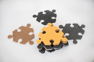 Saliekams poliestera filca paklājs Cozy Puzzle (14 daļu / 1.5m2) cena un informācija | Paklāji | 220.lv