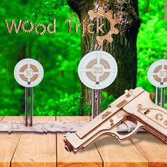 425875 Wood Trick Wooden Scale Model Kit Shotgun cena un informācija | Konstruktori | 220.lv