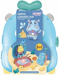 Чемодан Бегемот + водная игрушка WOOPIE Sand Set 3в1 цена и информация | Игрушки для песка, воды, пляжа | 220.lv