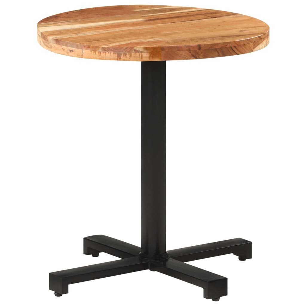 vidaXL bistro galds, apaļš, Ø70x75 cm, akācijas masīvkoks cena un informācija | Virtuves galdi, ēdamgaldi | 220.lv