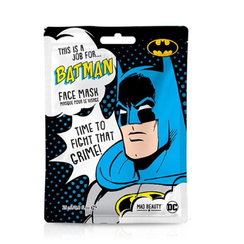 Mad Beauty DC Batman Pēc Vasaras saules & baseina Bērnu mitrinoša joku sejas maska (1 gab. x25 ml) cena un informācija | Bērnu kosmētika, līdzekļi jaunajām māmiņām | 220.lv