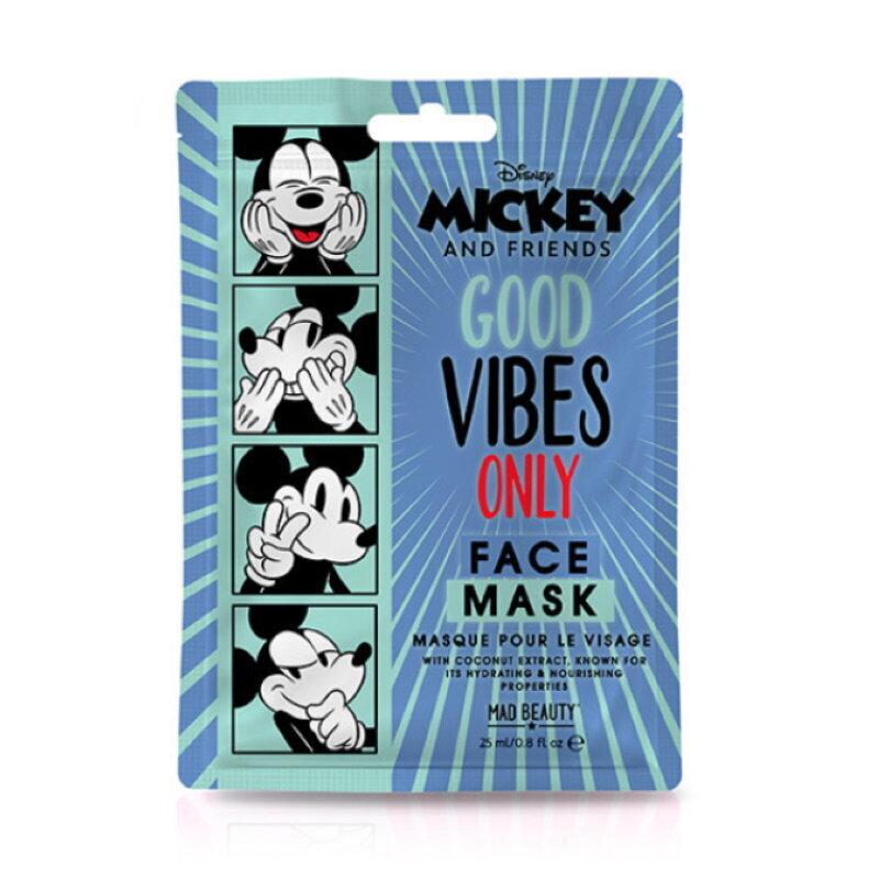 Mad Beauty Mickey Pēc Vasaras saules & baseina Bērnu mitrinoša joku sejas maska (1 gab. Mickey kokoss x25 ml) цена и информация | Bērnu kosmētika, līdzekļi jaunajām māmiņām | 220.lv